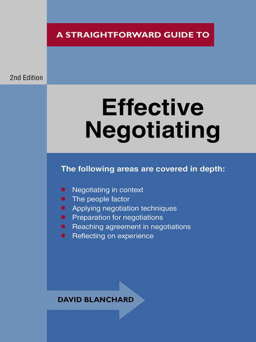 Title details for Effective Negotiating by David Blanchard - Available